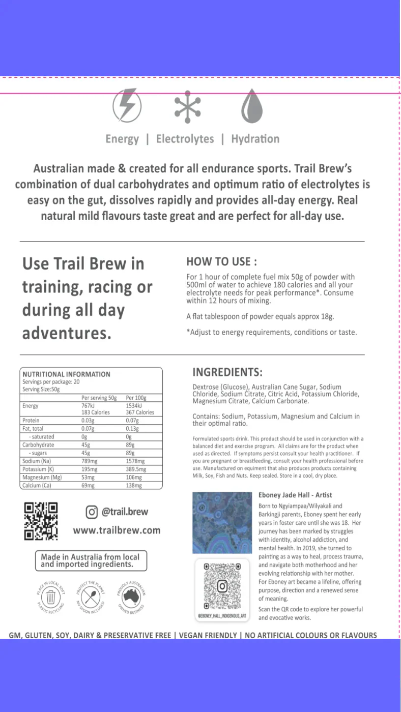 Energy + Electrolytes Drink Mix - Trail Brew - Image 13
