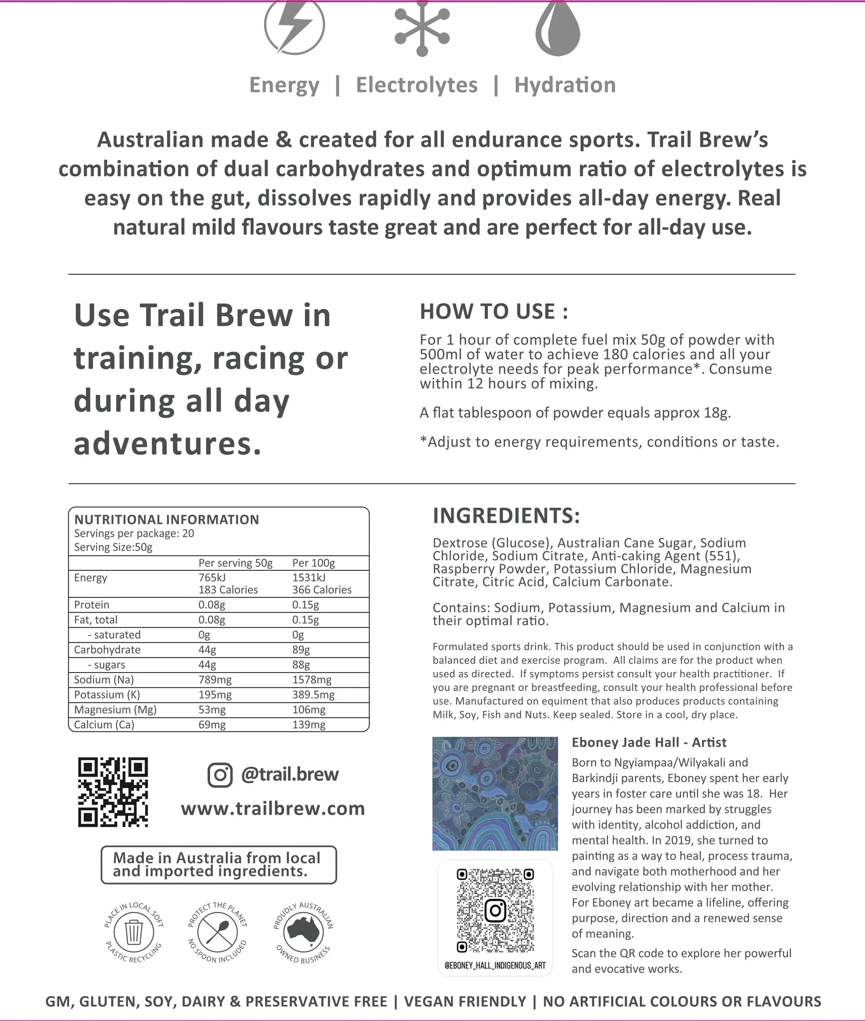 Energy + Electrolytes Drink Mix - Trail Brew - Image 8