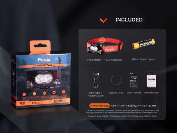 Fenix HM65R-T V2.0 1600 Lumens USB Rechargeable LED Headlamp - Men's Trail Running Headlight - Image 3