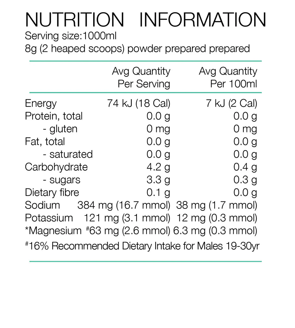 Pure Electrolyte Hydration Low Carb Powder - Premium Natural Sports Drink Mix 160g - Image 10