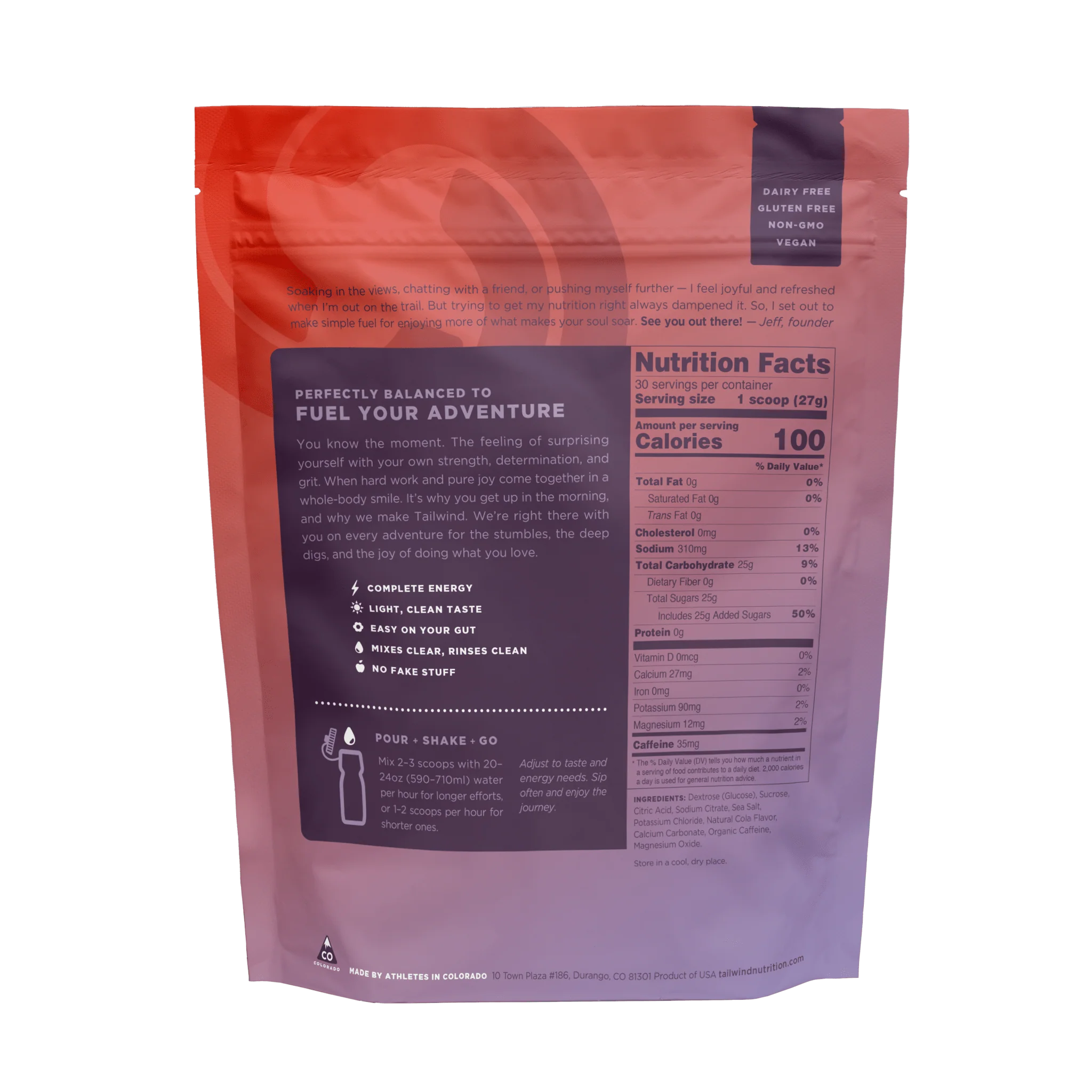 Tailwind Endurance Fuel - Cola Caffeinated Premium Endurance Sports Drink - Image 4