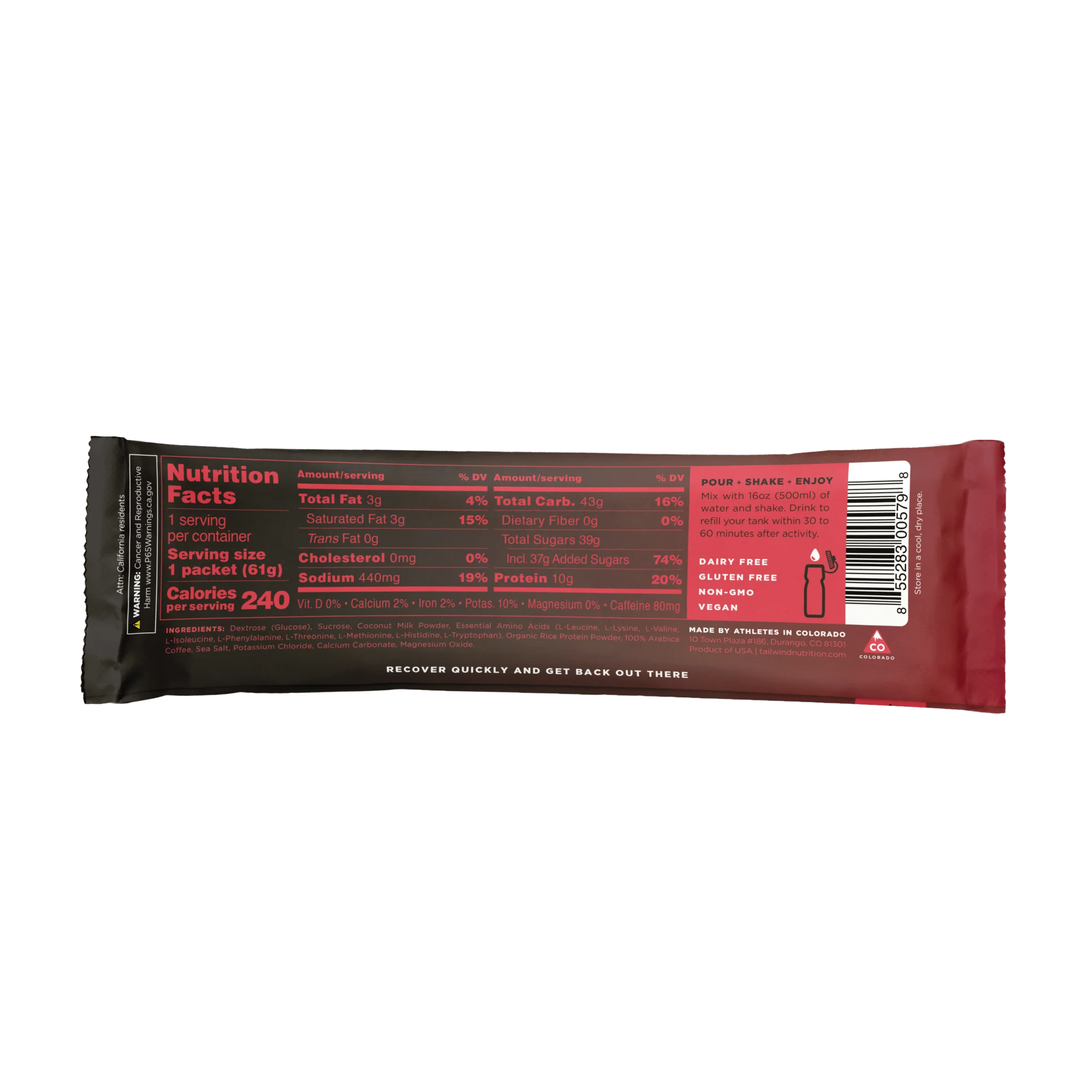 Tailwind Recovery Mix - Coffee Caffeinated Premium Post-Workout Recovery - Image 4